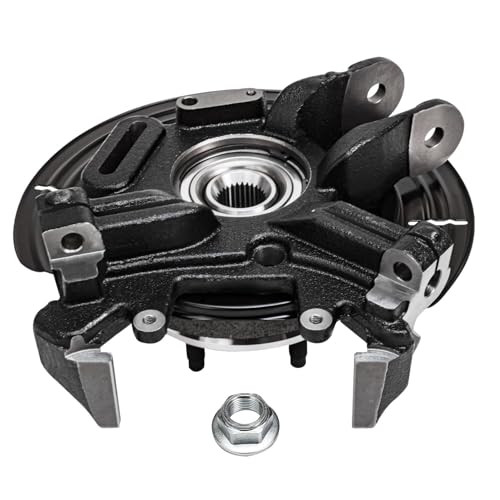 Detroit Axle - Rear Steering Knuckles w/Hubs + Upper Control Arms w/Ball - size: 4CU47707/4PC