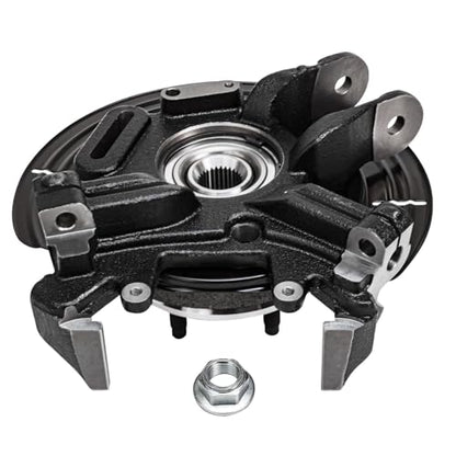 Detroit Axle - Rear Steering Knuckles w/Hubs + Upper Control Arms w/Ball - size: 4CU47707/4PC