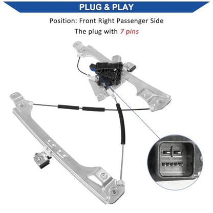 Obaee Window Regulator with Motor Front Right Passenger Side, OE 751-967 - size: Front Right Passenger Side