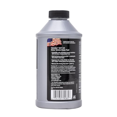 Valvoline DOT 3 & 4 Synthetic Brake Fluid, 12 oz - size: 12 fl oz