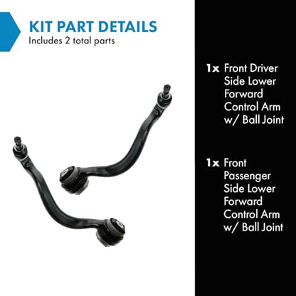 TRQ Front Left and Right Lower Control Arm with Ball Joint Set 2 Piece - style: PSA62329