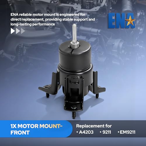 ENA Engine Motor and Trans Mount Set of 4 Compatible with Toyota 2002 2003 2004 2005 2006 Camry 2.4L Auto Trans Replacement for A4203 A4211 A4204 A4207 9211 9212 9148 9165