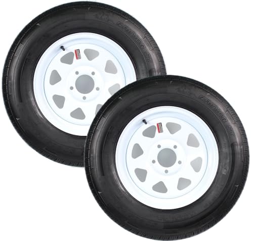 eCustomrim 2-Pack Radial Trailer Tire Rim Assembly ST225/75R15 LRD 5 Lug