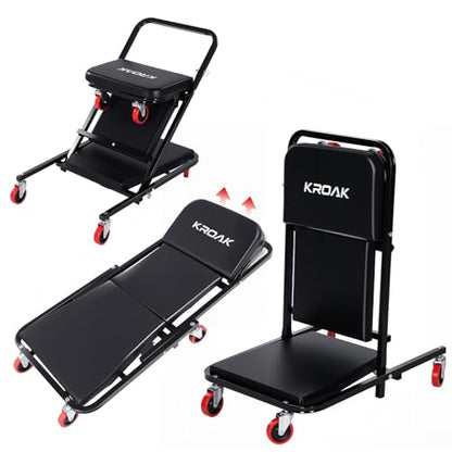 KROAK Creeper, 40 Inches 4 in 1 Z Creeper Seat up to 450 lbs Capacity - size: 40" 4 in 1