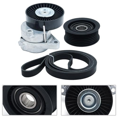 EATAKWARD C320 Tensioner Pulley 1122000970 Belt Tensioner with Pulley Assembly Kit Replacement for Mercedes-Benz C240 C280 CL500 CLK320 E320 E430 E500