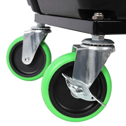 Heavy Duty Mechanic Stool 330 Lbs, Rolling Garage Seat with Wheels, Creeper Stool with Tool Tray for Auto Repair, Workshop, Car Beauty, Mechanic Rolling Stool Garage Shop Chair