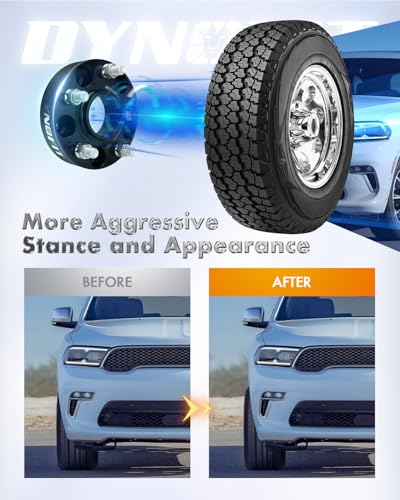 dynofit 1.5" Wheel Spacers for Je/ep JL JT WK WL, 5x5(5x127) HubCentric 71.5mm Thread M14x1.5 for 2018-2026 Wrangle, 2011-2026 Grand Cherokee, 2019-2026 Gladiator, 4 Pcs Forged Aluminum Spacers - size: 1.5 inch - M14x1.5 Studs