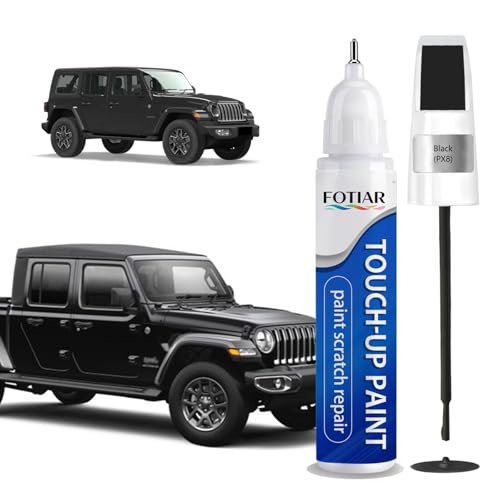 Touch Up Paint for Jeep Black PX8 Paint Code Scratch Repair - color: Black (PX8)