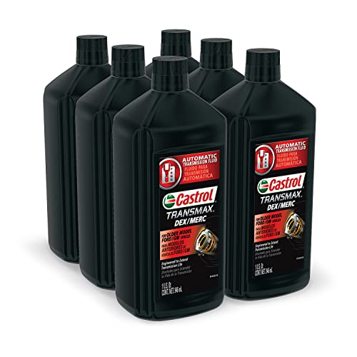 Castrol Transmax DEX/MERC Automatic Transmission Fluid, 1 Quart, Pack of 6