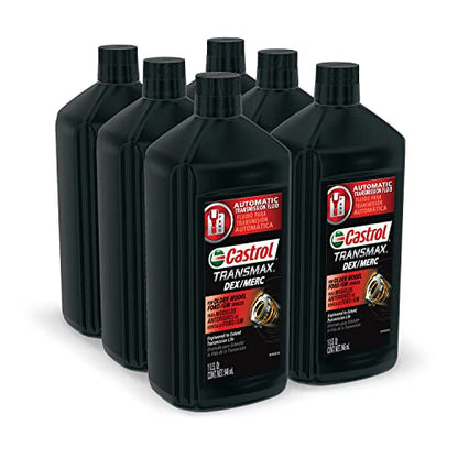 Castrol Transmax DEX/MERC Automatic Transmission Fluid, 1 Quart, Pack of 6