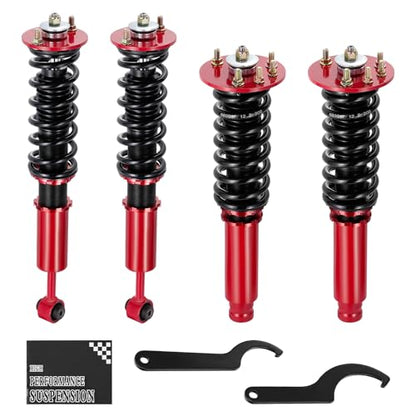 BDFHYK Coilovers Compatible with Honda Accord 1998-2002, Compatible with Acura TL 1999-2003/ CL 2001-2003, Shock Absorber Replacement 4 PCS, Adjustable Height Coilovers Suspension Kit Lowering Kit - style: Honda Accord 1998-2002