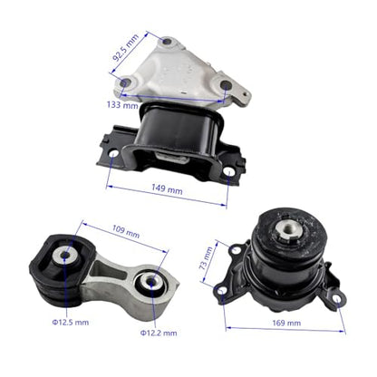 Engine Motor Transmission Mounts Set 3pcs Fit for Honda HR-V 1.8L 2016 2017 2018 2019 2020 AWD Auto CVT 50890-T7L-000 50822-T9A-013 50850-T7W-003 - size: 2016-2020 HR-V 1.8L