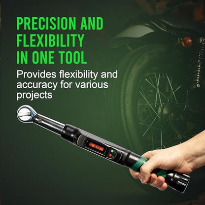 eTORK 3/8" Digital Torque Wrench, 10-100 ft-lb Electronic Torque Tool - size: 3/8-Inch, style: 10-100 ft.-lb