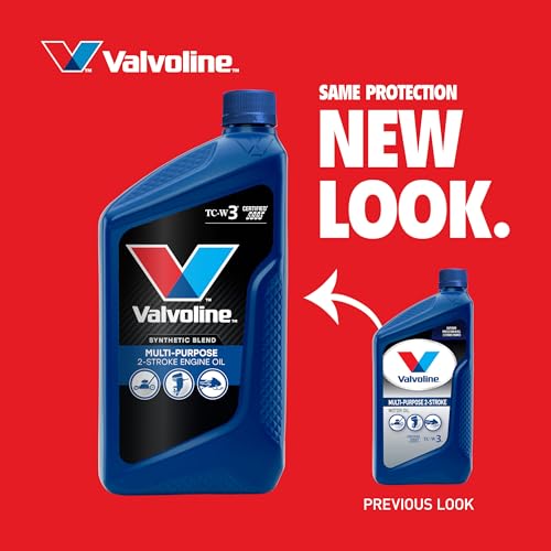 Valvoline 2-Cycle Multi-Purpose TCW-3 Motor Oil 1 QT, Case of 6
