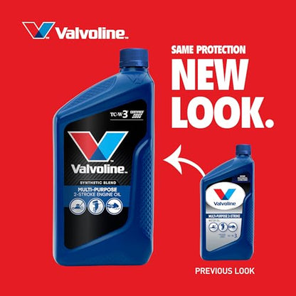 Valvoline 2-Cycle Multi-Purpose TCW-3 Motor Oil 1 QT, Case of 6