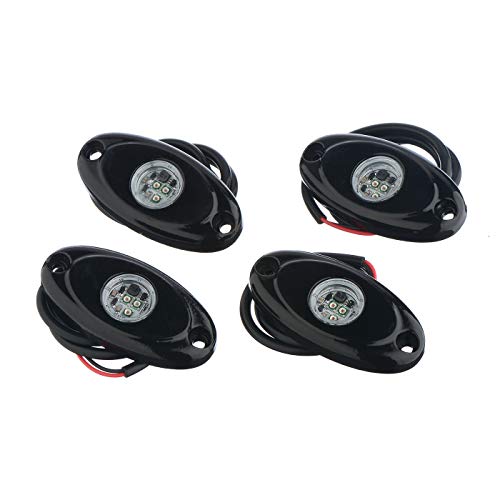 YONEDA Green Rock Lights for Trucks, 4 Pods, IP68 Waterproof - color: Green, size: 4 Pods