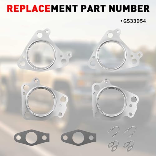 Turbocharger Mounting Gasket Set Compatible with Chevy GMC Vehicle