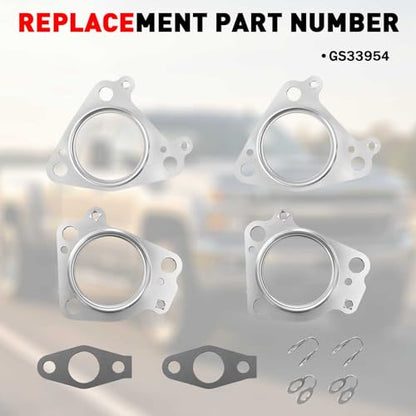 Turbocharger Mounting Gasket Set Compatible with Chevy GMC Vehicle