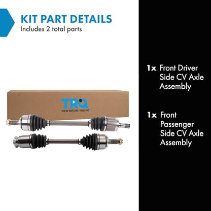 TRQ Front Driver and Passenger Side CV Axle Assembly Set 2 Piece - style: CSA32606