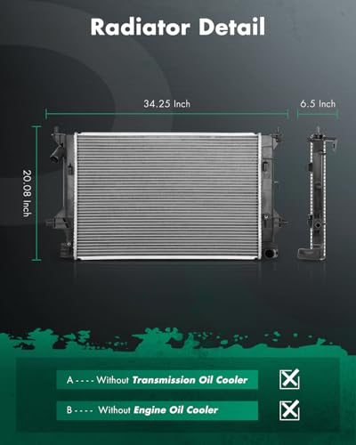 SCITOO 13775 Engine Coolant Radiator Assembly for Hyundai & Kia Model - size: 13775