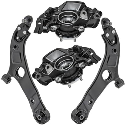 Detroit Axle - Front Steering Knuckles and Wheel Hub Bearings Lower Control - size: 4CU47770/4PC