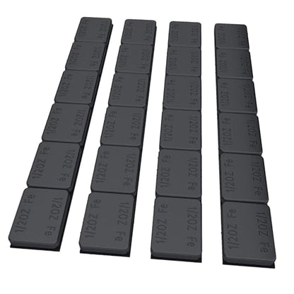 MIKKUPPA 1/2oz Adhesive Stick on Wheel Weights, Black 0.5oz, 12oz/Box - color: Black, size: 24 PCS