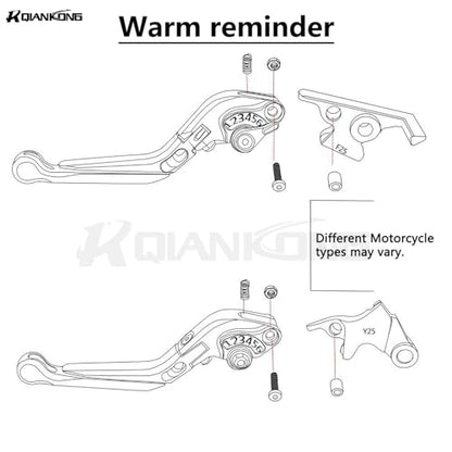 Z900 Motocycle Brake Clutch Levers Set Foldable Extendable - color: Brake Clutch Levers-red+black