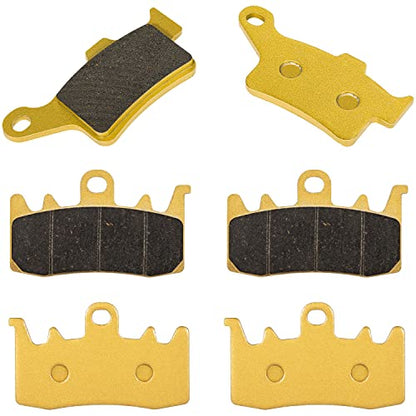 Front + Rear Brake Pads for Can Am Spyder RS GS SE5 SM5 RT RT-S LTD RS-S Roadster 2013-2026, Heavy Duty Ceramic Disc Metal Replacement Brake Pads Kit (3 Sets)