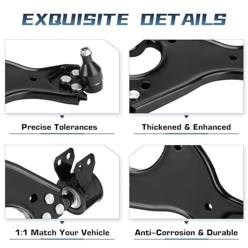2 PCS Front Lower Control Arm with Ball Joint Fit for Chevy Traverse Buick Enclave 2008-2017 for GMC Acadia Saturn Outlook 2007-2010 Suspension Kit K621231 K621232