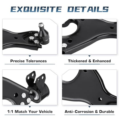2 PCS Front Lower Control Arm with Ball Joint Fit for Chevy Traverse Buick Enclave 2008-2017 for GMC Acadia Saturn Outlook 2007-2010 Suspension Kit K621231 K621232