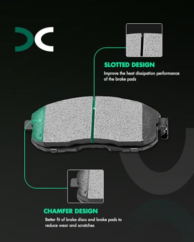 SCITOO Ceramic Front Rear Disc Brake Pad Set For Nissan For Altima 2002-13 - size: Front D815 & Rear D905 [8PCS]