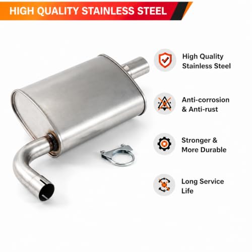 53944 Left Rear Exhaust Muffler for 2011-2018 Ford Explorer 3.5L E37H - size: Left Ford Explorer 3.5L 2011-2018