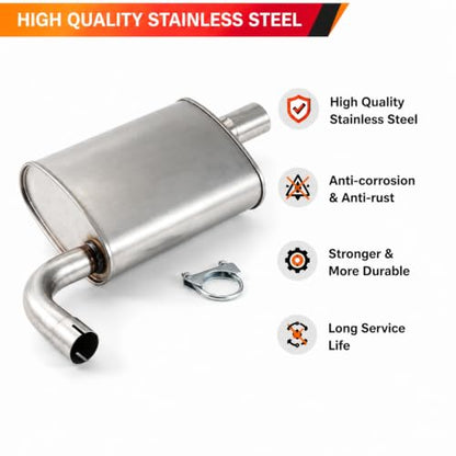 53944 Left Rear Exhaust Muffler for 2011-2018 Ford Explorer 3.5L E37H - size: Left Ford Explorer 3.5L 2011-2018