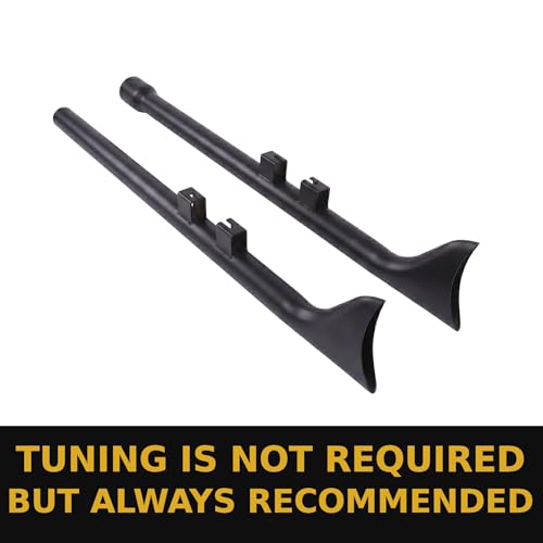 36 Inch Fishtail Slip on Mufflers, Black - color: Black, size: 36"