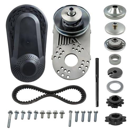 30 Series Torque Converter 1 inch Bore Fit for Go Kart Mini Bike Clutch 10T #40 41 420 Chain and 12T #35 Chain Drive Belt Pulley Replaces Manco Comet TAV2,218354A,203603A,219456A, 218355A,219554A - size: 1" Bore CVT Clutch kit