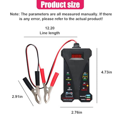Car Battery Tester, 12V Digital Battery Tester Voltmeter