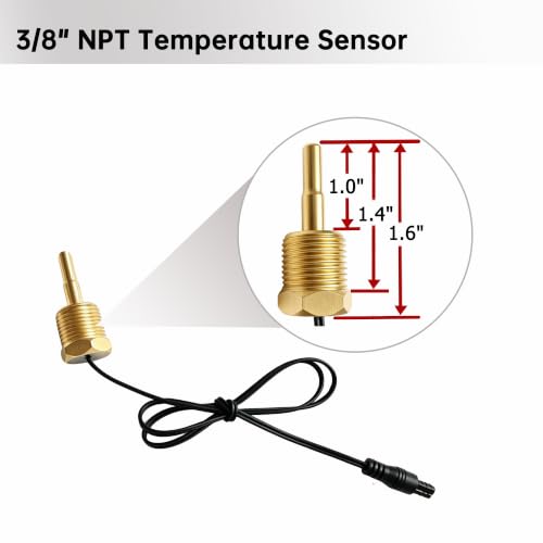 12V-24V Digital Adjustable Dual Electric Radiator Fan Thermostat Switch Kit with 3/8" NPT Thread-in Temperature Probe, 104°F-230°F Temperature Sensor Controller for Cars Trucks Off-Road - style: 3/8" NPT Digital Dual Electric Fan Relay Kit