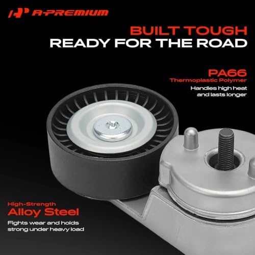 A-Premium Belt Tensioner Assembly with Pulley Compatible with Jeep - color: 38163 Grand Cherokee 1999-2004 (4.0L) WJ