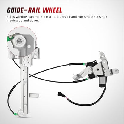 Nilight Power Window Regulator/Motor for Chevy Tahoe 2002-2006 Rear Right - size: 748-229, style: Rear Passenger