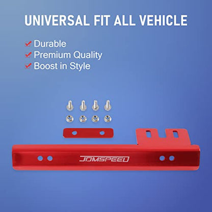 JDMSPEED Universal Red Front Bumper License Plate Mount Bracket Relocator Holder Bar - color: Red