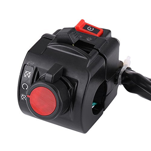 Keenso 7/8inch Motorcycle Handlebar Switch,12V Headlight Turn Horn High Low Beam Start Stop Switch
