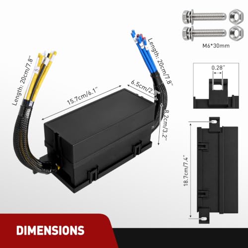 Nilight 12V Fuse Relay Box 6 Relays 4pin 40A 11 Fuses Pre-Wired Block Kit - color: Pre-Wired Box 6 Relay 11 Fuse