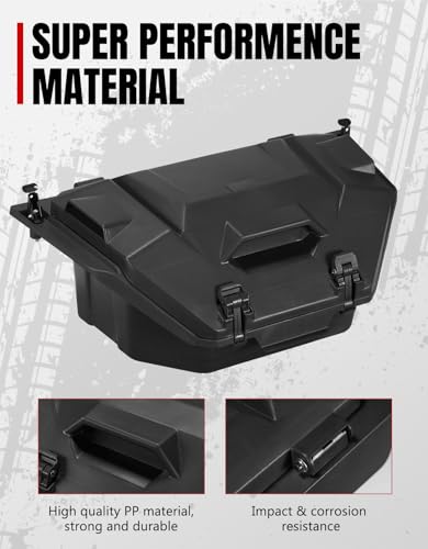 A & UTV PRO 36 QT Rear Storage Box Compatible with 2022-2026 Polaris RZR PRO R/Pro R 4, Waterproof Dust Resistant Cargo Box Bin Bed Tool Box Accessories, Replace OEM # 2884236 - size: 36 QT