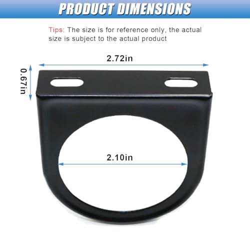 52mm Gauge Mount, 2 Inch Single Hole Gauge Mounting Panel Bracket Pod, Universal Meter Gauges Pillar Mount Pod Holder Automotive Accessories for Car, Truck, Boat and More (1PC) - size: 1PC