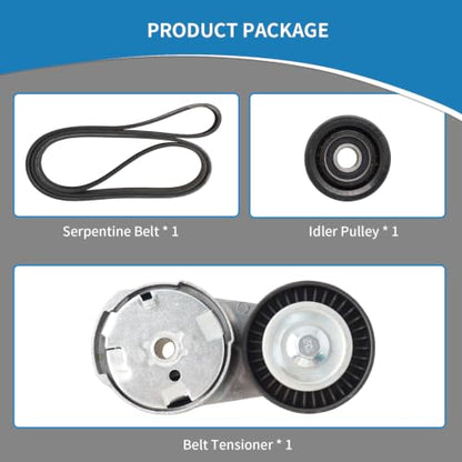 39282 Engine Belt Tensioner Serpentine Belt Drive Idler Pulley Kit - size: 90K-39282