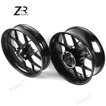 Gloss Black Front and Rear Wheel Rims Compatible with Honda CBR1000RR 2008-2016