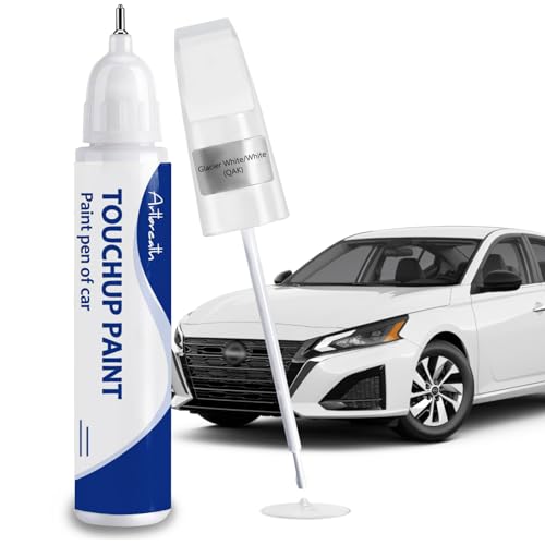 Glacier White QAK Touch Up Paint for Nissan OEM Color Match Car Paint Pen - style: Glacier White(QAK)