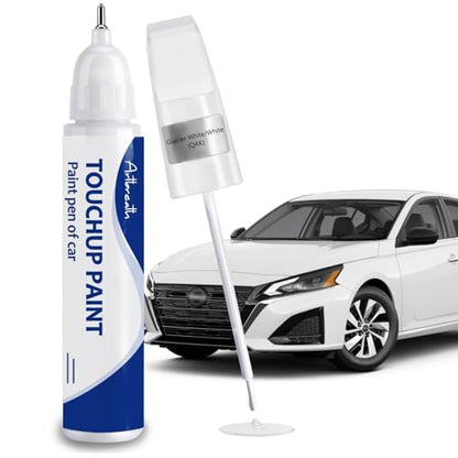 Glacier White QAK Touch Up Paint for Nissan OEM Color Match Car Paint Pen - style: Glacier White(QAK)