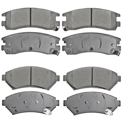 Front Rear Ceramic Disc Brakes Pads Set Vehicle Replacement Part for Buick Century,Regal,for Chevy Impala,Monte Carlo,Venture,for Oldsmobile Intrigue,Silhouette,for Pontiac Grand Prix,Montana - style: D699+D698