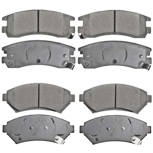 Front Rear Ceramic Disc Brakes Pads Set Vehicle Replacement Part for Buick Century,Regal,for Chevy Impala,Monte Carlo,Venture,for Oldsmobile Intrigue,Silhouette,for Pontiac Grand Prix,Montana - style: D699+D698